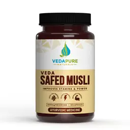 Vedapure Naturals Veda Safed Musli for Muscle Mass, Sports Performance, Bones and Joints Boosts Energy icon