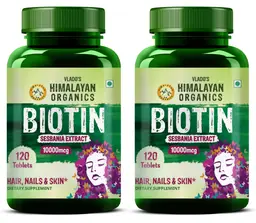 Vlado's Himalayan Organics Biotin 10,000 mcg for Hair, Nails & Skin