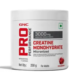 GNC Pro Performance Creatine Monohydrate | Boosts Athletic Performance | Micronized & Instantized | Fuels Muscles | Provides Energy Support for Heavy Workout icon