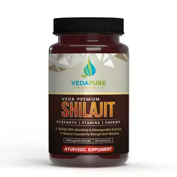 Vedapure Naturals Veda Premium Gold Shilajit Capsules with Safed Musli & Ashwagandha for Strength and Stamina icon