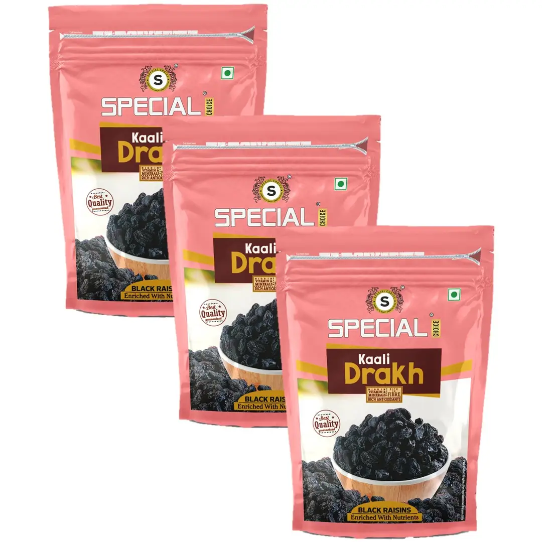 Buy Special Choice Kali Darakh / Black Raisins (Seedless) for Lowering the  Blood Sugar Levels - Pack of 1 (250 gm) Online in India