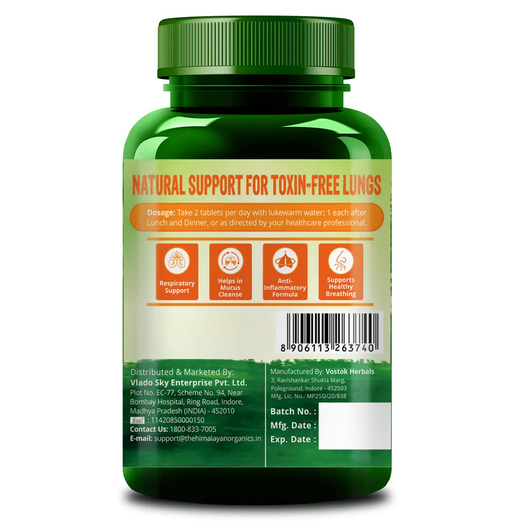 Buy Himalayan Organics Lung Detox Tablets Online at Best Prices in India