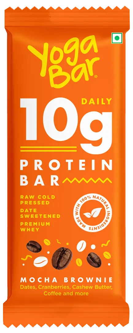 Buy Yogabar 10g Protein Bar with Dates, Protein Blend (Pack of 6) (Mocha  Brownie)