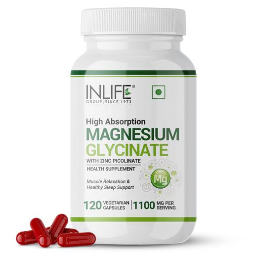 Buy INLIFE Magnesium Glycinate Supplement Tablets for Anxiety & Insomnia