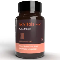 HealthKart -  HK Vitals Biotin 10000mcg, Supplement for Hair Growth, Strong Hair and Glowing Skin, Fights Nail Brittleness icon