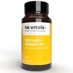 HealthKart -  HKVitals Calcium + Vitamin D3 Supplement, 90 Calcium Tablets, with Magnesium & Zinc, for Complete Bone Health & Joint Support - Women and Men icon