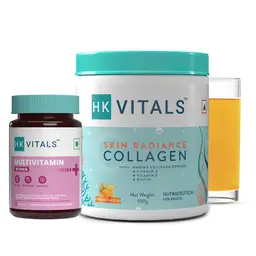 HealthKart HK Vitals Skin Radiance Collagen Powder (Orange, 100 g) &  Multivitamin Plus Women (30 Tablets) icon