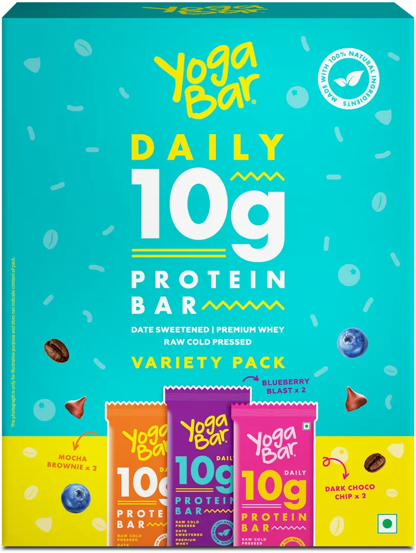 Buy Yogabar 10g Protein Bar with Dates, Protein Blend (Pack of 6) (Assorted)