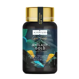 Kapiva Shilajit Gold Capsules - Helps to increase bioavailability & efficacy which increases significant levels of Stamina