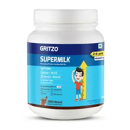 Gritzo SuperMilk Height+ (2-6y) with 7g Protein, Zero Refined Sugar, 21 Vitamins & Minerals for Height Growth icon