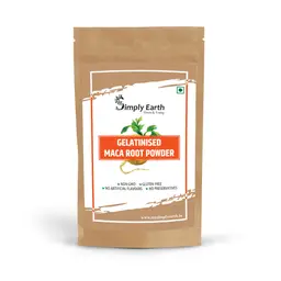 Simply Earth Gelatinised Peruvian Yellow Maca Root Powder for Energy and Stamina icon