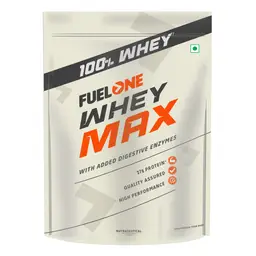 Fuel One Whey Protein Max with Whey Protein Concentrate & Isolate and Glutamic Acid for Muscle Strength and Recovery