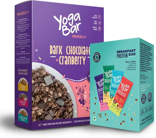 Yoga Bar Dark Chocolate And Cranberry 400 Gm Muesli : Buy Yoga Bar Dark  Chocolate And Cranberry 400 Gm Muesli Online at Best Price in India