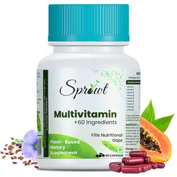 Sprowt Plant Based Multivitamin 60+ Ingredients for Overall Wellbeing icon