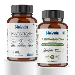 Blubein Essential Zen - Multivitamin with 37 Vital Ingredients 30 Tablets and Ashwagandha Extract with 5% withanolides for better Sleep and Performance icon