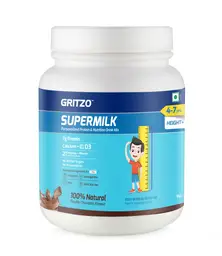 Gritzo SuperMilk Height+ (4-7y Kids),7g Protein with Zero Refined Sugar for Height Growth icon