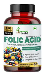 Humming Herbs Folic Acid with Biotin, Vitamin E for Immune, Antioxidant Protection and Skin Health icon