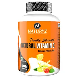 Naturyz Double Strength Natural Vitamin C Zinc Supplement with Amla and Acerola for Immunity and Skincare icon