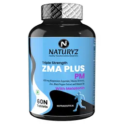 Naturyz Triple Strength ZMA Plus PM with Melatonin, Magnesium, Zinc, Tribulus, Vitamin B6 for Better Sleep icon