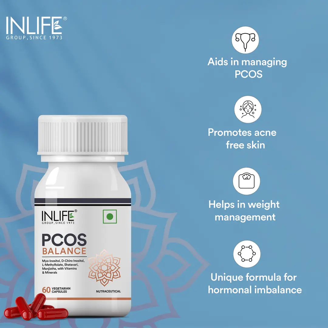 Myo-Inositol PCOS Supplement - Myo Inositol Tablets PCOS Supplement  Enriched with Folic Acid, Vitamin B12 and Chromium - Hormone Balance for  Women