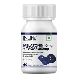 Inlife Melatonin 10mg with Tagar 250mg with Vitamin B6 and Chamomile Extract for Restful Sleep and Relaxation icon