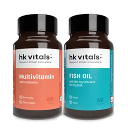 HealthKart HK Vitals Multivitamin with Probiotics, 60 Multivitamin Tablets & Fish Oil 60 Capsules icon