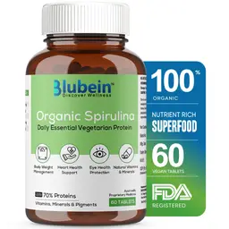 Blubein Organic Spirulina with Super Greens for Immunity, Supports Gut Health and Effective Weight Management icon