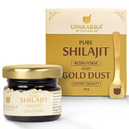 UPAKARMA Ayurveda Premium Ayurvedic Pure and Natural Shilajit / Shilajeet Gold Resin with Pure Gold Dust Helps Boost Immunity, Energy, Strength, Stamina, and Overall Health icon