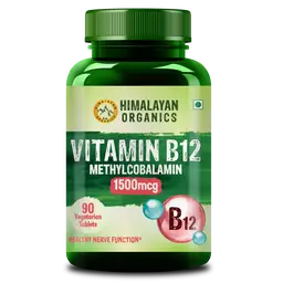 Himalayan Organics Methyl Cobalamin Vitamin B12 1500mcg for Brain, Nerve Function and Energy  icon