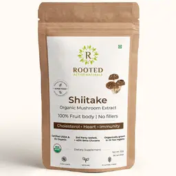 Rooted Active Naturals Shiitake Mushroom Powder for Cholesterol, Heart Health and Immunity  icon
