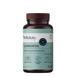 Miduty Liver Detox with Milk Thistle and N-Acetyl for Liver and Skin Health