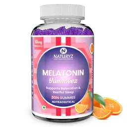 Naturyz Melatonin 10mg with Chamomile, L Theanine, L-Threonine for Better Sleep icon