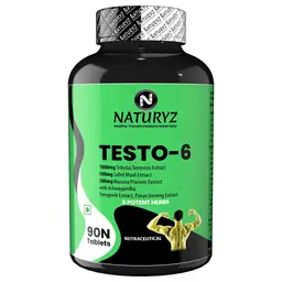 Naturyz Testo-6 Plant based Supplement For Men with Tribulus Terrestris, Safed Musli, Kaunj, Ashwagandha for Muscle gain, Stamina and Strength icon