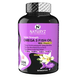 Naturyz Triple Strength 2500mg Fish Oil with (EPA 1200mg DHA 800mg) Deep Sea Fish Oil for Healthy Heart icon