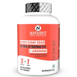 Naturyz Nitric Pump 2500 Mg Extra Strength with L-Arginine, L Citrulline for Stamina, Energy and Increased Blood Flow