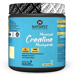 Naturyz Micronized Creatine Monohydrate with 10mg Quercetin for Strength and Power icon