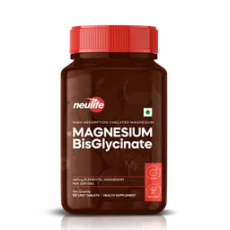 Neulife Magnesium BisGlycinate High Absorptio with High Potency Formula for Bone and Muscle Health icon