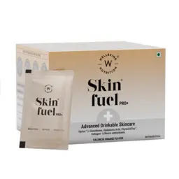 Wellbeing Nutrition Skin Fuel Pro+ with Glutathione, Vit C & E, CoQ10 for Reduced Pigmentation and Dark Spots, Brightens Skin Tone, Anti-aging icon