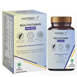 Nutrisrot Multivitamin & Multi-mineral Tablets For Men with Boswellia Serrata for Joint Pain Relief, Immunity, Energy, Strength, Bone and Brain Health icon