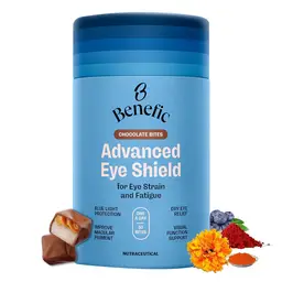 Benefic Advanced Eye Shield Chocolate Bites with Lutein, Zeaxanthin, Astaxanthin & Bilberry Extract for Protect against Blue Light Damage, Digital Strain and Dry Eyes icon