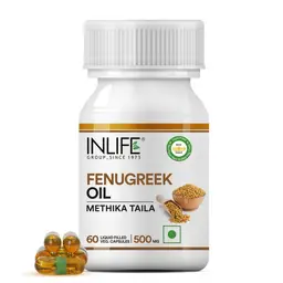 INLIFE - Fenugreek Seed Oil (Quick Release) Supplement 500 mg - 60 Liquid Filled Vegetarian Capsules icon