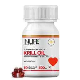 INLIFE - Krill Oil (Superba) Phospholipid Omega 3 with Astaxanthin 500 mg - 30 Capsules icon