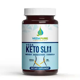 Vedapure Keto SLM with Garcinia Cambogia, Green Tea, Green Coffee, Grape Seeds for Weight Management icon