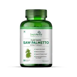 Simply Herbal  Organic Saw Palmetto Extract Supplement Capsules -800 MG for hair growth - 30 Capsules icon