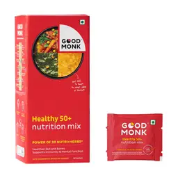 Good Monk Healthy 50+ Nutrition Mix for Seniors with Multivitamins, Probiotics, Fibre & Ashwagandha for Gut Health, Immunity, Bone Health & Mental Function icon