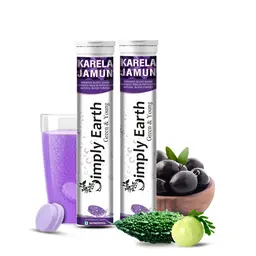 Simply Earth Karela Jamun Fizz Effervescent (Karela Jamun Juice) for Diabetes Management and Boosts Digestive Health icon