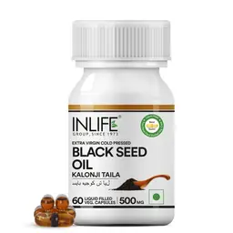 INLIFE - Black Seed Oil, Extra Virgin Cold Pressed, 500 mg - 60 Vegetarian Capsule icon