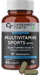 Carbamide Forte Multivitamin Sports Tablets with BCAA, Amino Acids, Probiotics and Antioxidants for Energy Management icon