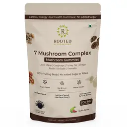 Rooted Active Naturals Organic 7 Mushrooms Blend Gummies for Heart, Liver, Gut, Energy and Immunity icon