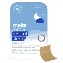 Wellbeing Nutrition Melts Restful Sleep with Melatonin 5mg for Deep Sleep, Stress Relief icon